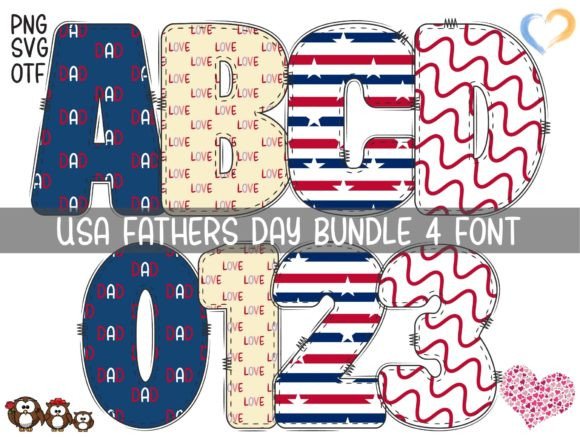 Celebrate Dad with the USA Fathers Day Typeface