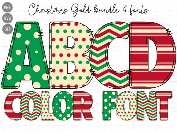 Christmas Gold: A Festive Color Font for Your Projects