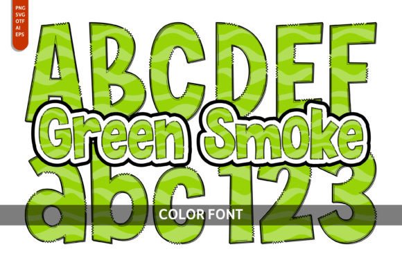 Green Smoke: A Playful & Artistic Display Font for Creative Projects