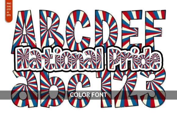 National Pride: A Playful Color Font for Creative Projects