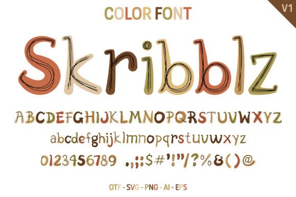 Skribblz V1: A Playful Hand-Drawn Typeface for Creative Projects